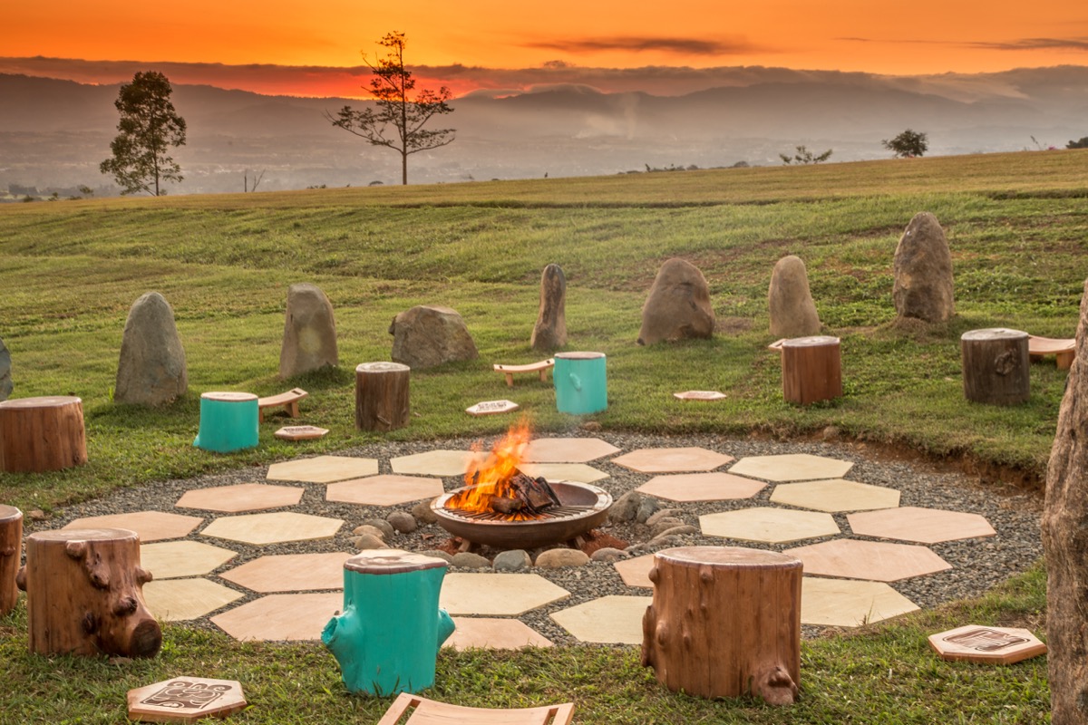 Wood-fire asado & sacred fire circle