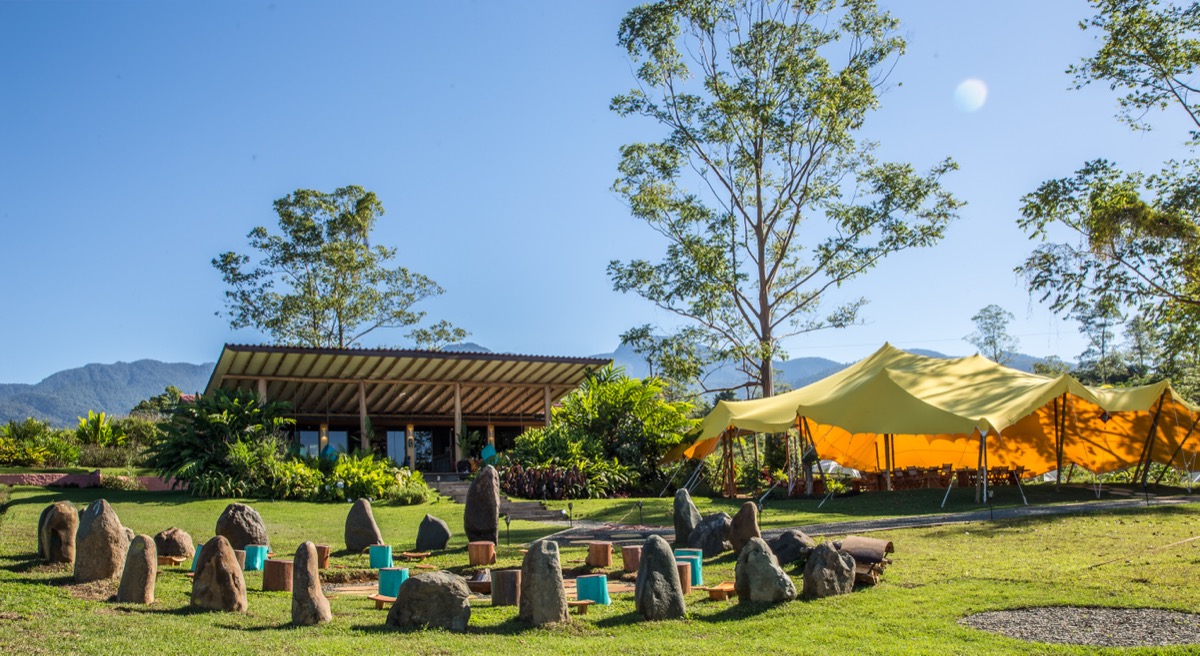 Lotus Belle accommodations and sanctuary grounds at Kinkára